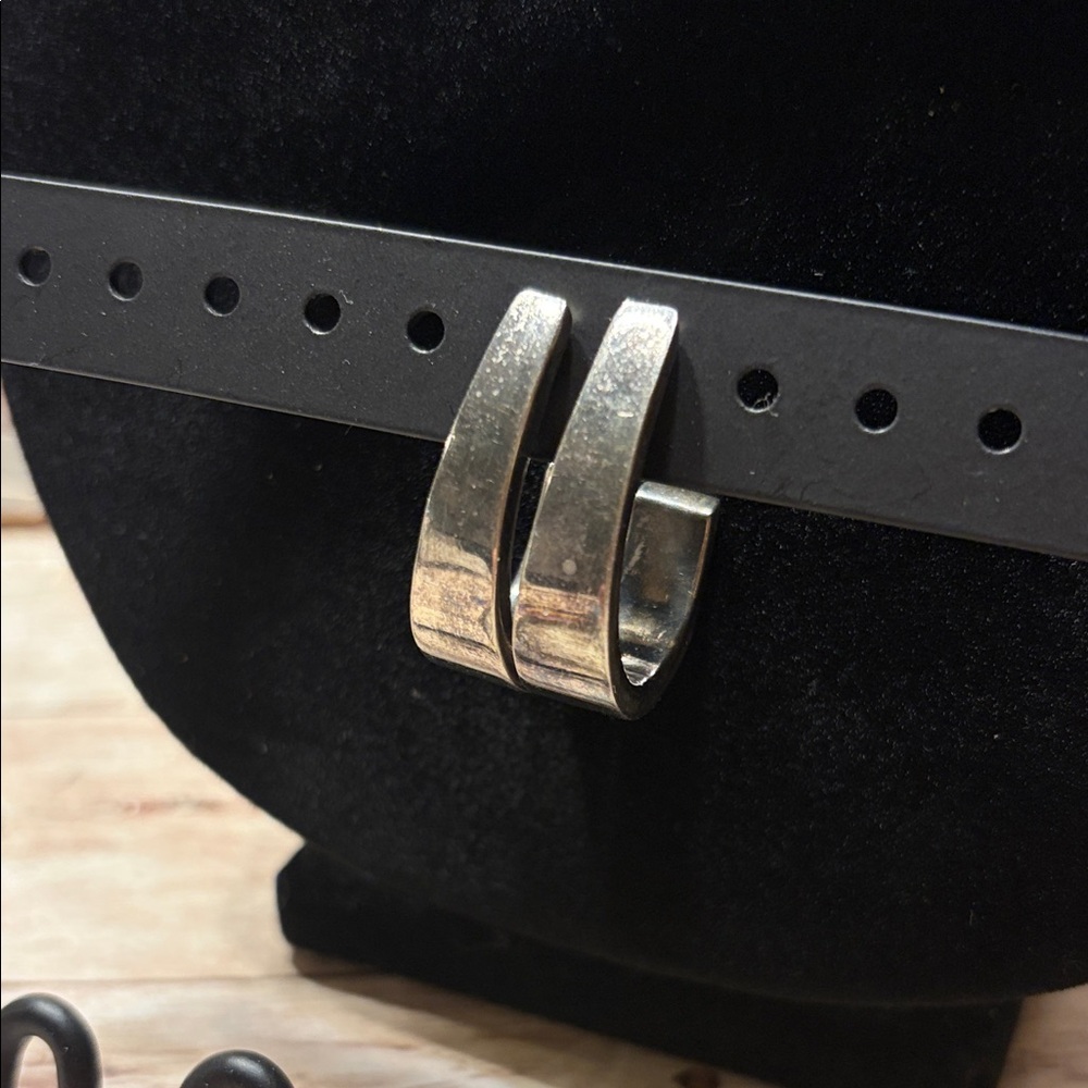 925 Sterling Silver Wide Flat Chunky Hoop Earrings
